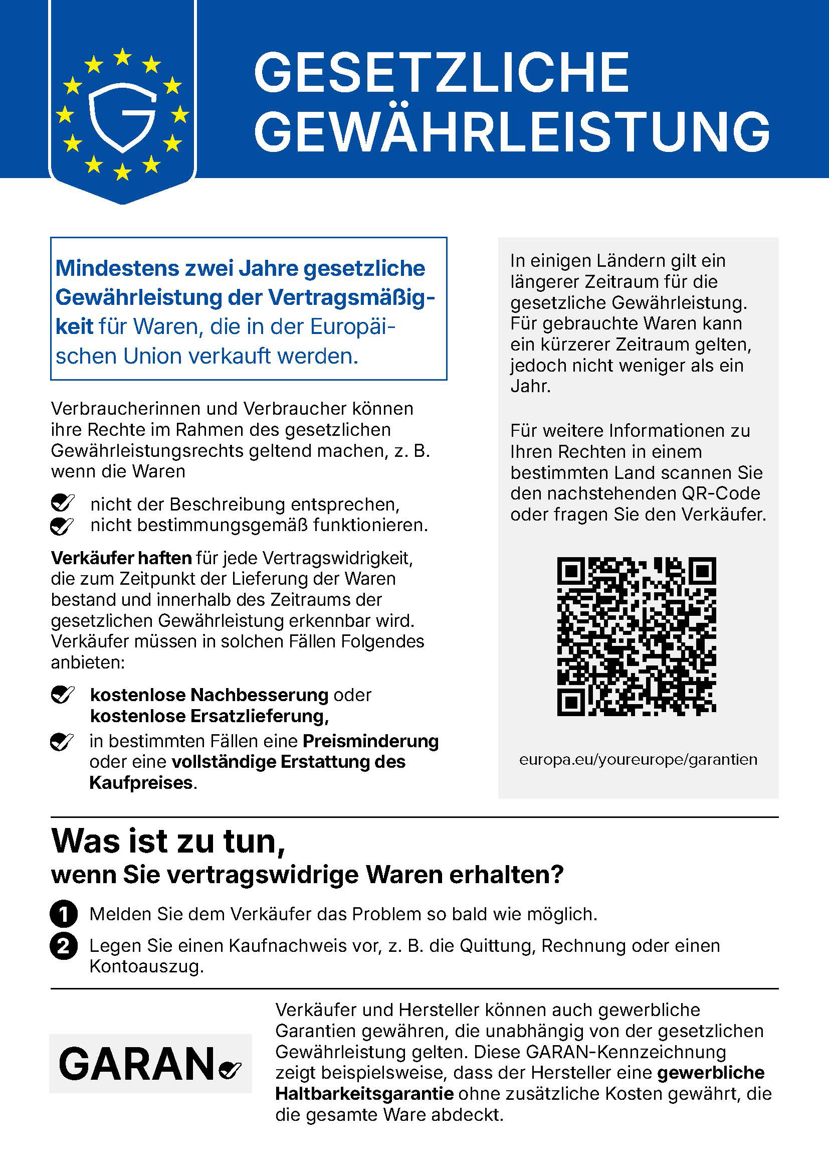 EU Gewährleistung DB Autohaus